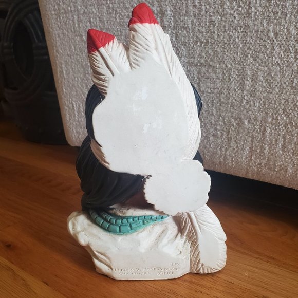 Vintage Universal Statuary Corp 1966 Native American Chef Bust - Picture 4 of 13